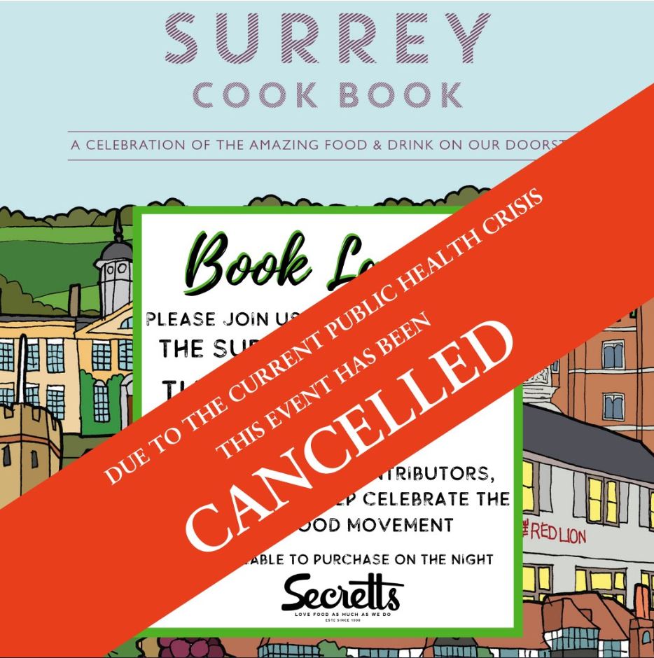 SurreyCookBook's tweet photo. Unfortunately we have cancelled the Surrey Cook Book Launch for health and safety reasons.
During this period we urge people to shop local when they can, buy from local food producers and look after each other in your communities.
Thank you everyone #LoveLocal #BuyLocal https://t.co/POC3gLgKJJ