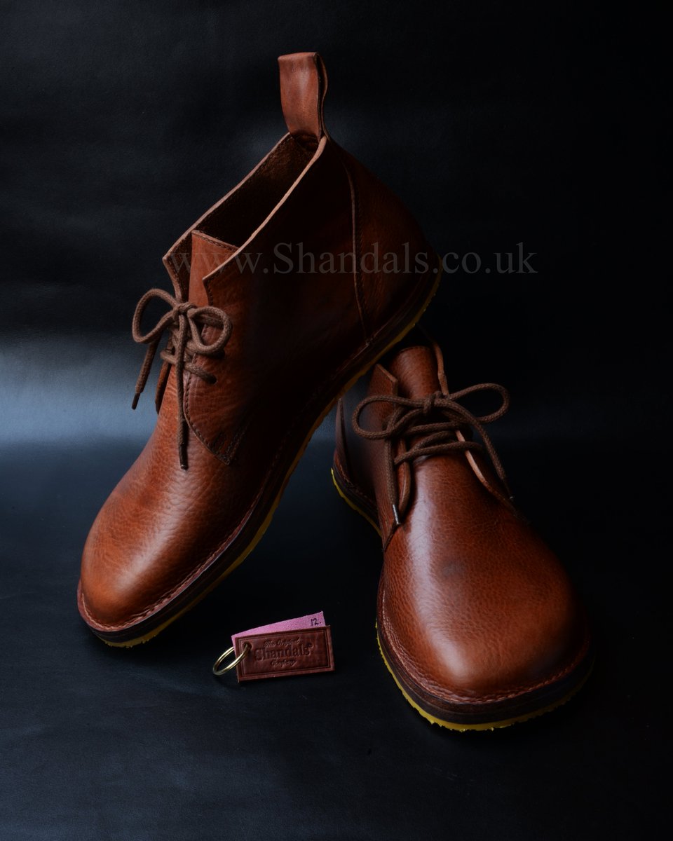 AlanRaddon's tweet image. £235.00 3.5mm thick Tan unlined leather boots, fully oiled with Coconut oil by Shandals.co.uk My former apprentice and I, have formed The Original Shandals Company. A new workshop that specialises in producing cheaper Boots, Shoes and Shandals than our Bespoke footwear.