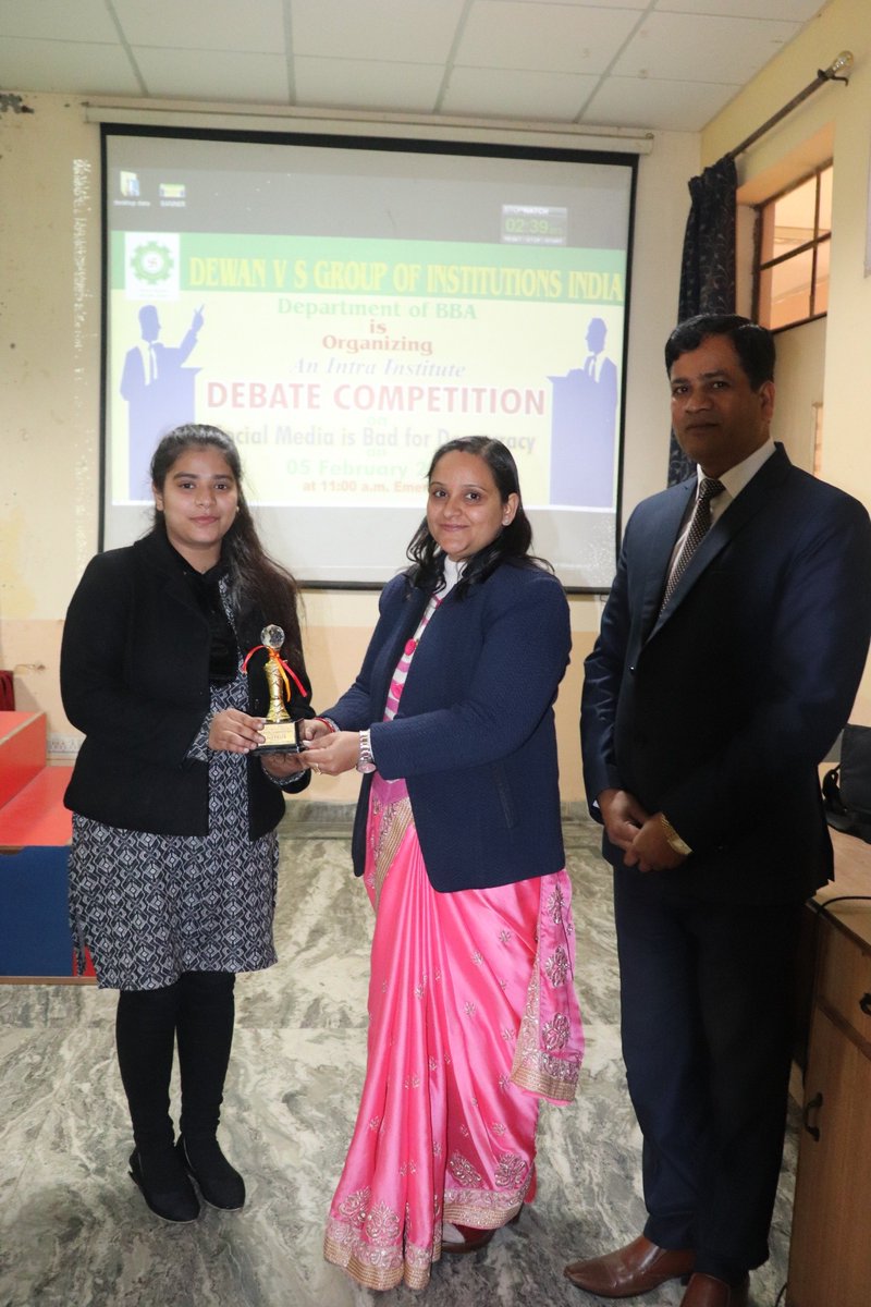 dewangrp's tweet photo. DEWAN INSTITUTE OF MANAGEMENTS STUDIES, BBA ORGANISED AN INTRA INSTITUTE DEBATE COMPETITION TO GIVE THEM A PLATFORM TO ENHANCE THE ORATING SKILLS OF THE FUTURE PROFESSIONALS AND TO HELP THEM FORM AN OPINION ON TRENDING SOCIAL ISSUES, ON 05-02-2020.
#dewangroup #DebateCompetition https://t.co/fRUiaDYy9q