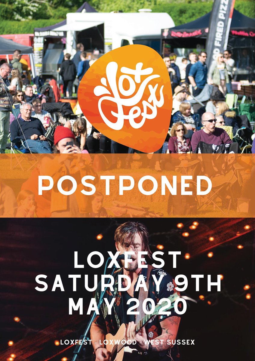 LoxFest 2020 – It will come as no surprise that following the outbreak of Covid-19 &amp; ongoing concerns regarding the spread of the virus, the Committee have postponed the festival scheduled for Saturday 9th May 2020 - we aim to hold it later this year. Ticket refunds will be made.
