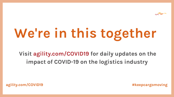 agility_FE's tweet photo. Read more at https://t.co/XuzgJbTdHZ. Agility is working to #keepcargomoving. https://t.co/O01153lGq0