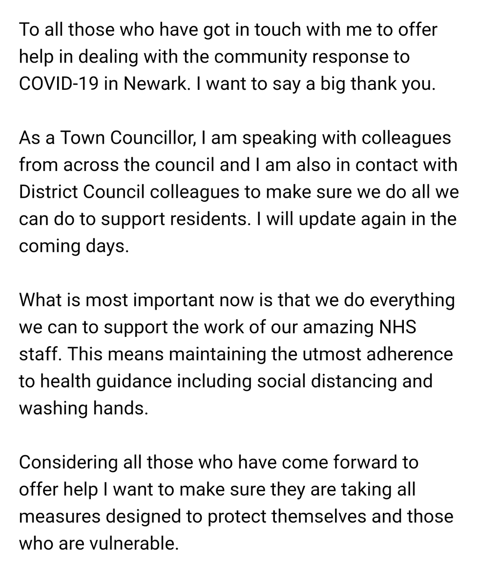 JimBaggaley's tweet photo. UPDATE: My Response to COVID-19 and community support in Newark. I want to say a big thank you to all those who have offered help. 

More below and will be updating again in the coming days. And for those who can please support our foodbank https://t.co/dpW0325fEG https://t.co/NjQn9Q51UC