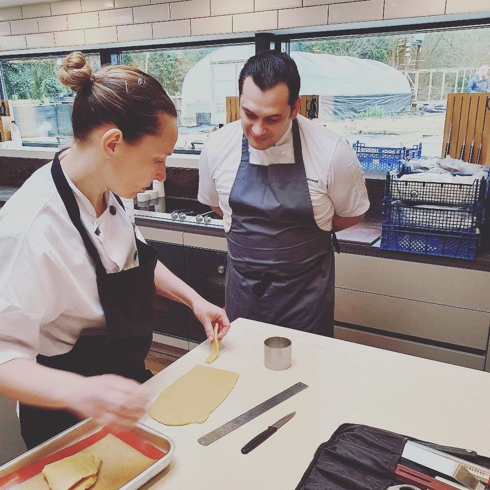 The master <a href="/audreybonnafous/">Bonnafous Audrey</a> and the student <a href="/RobPapworth1/">Rob Papworth</a>  preparing for todays live video training on pastry for our level 2 chefs 🤩 

#bschefacademy #welovethisbusiness #training #pastry
