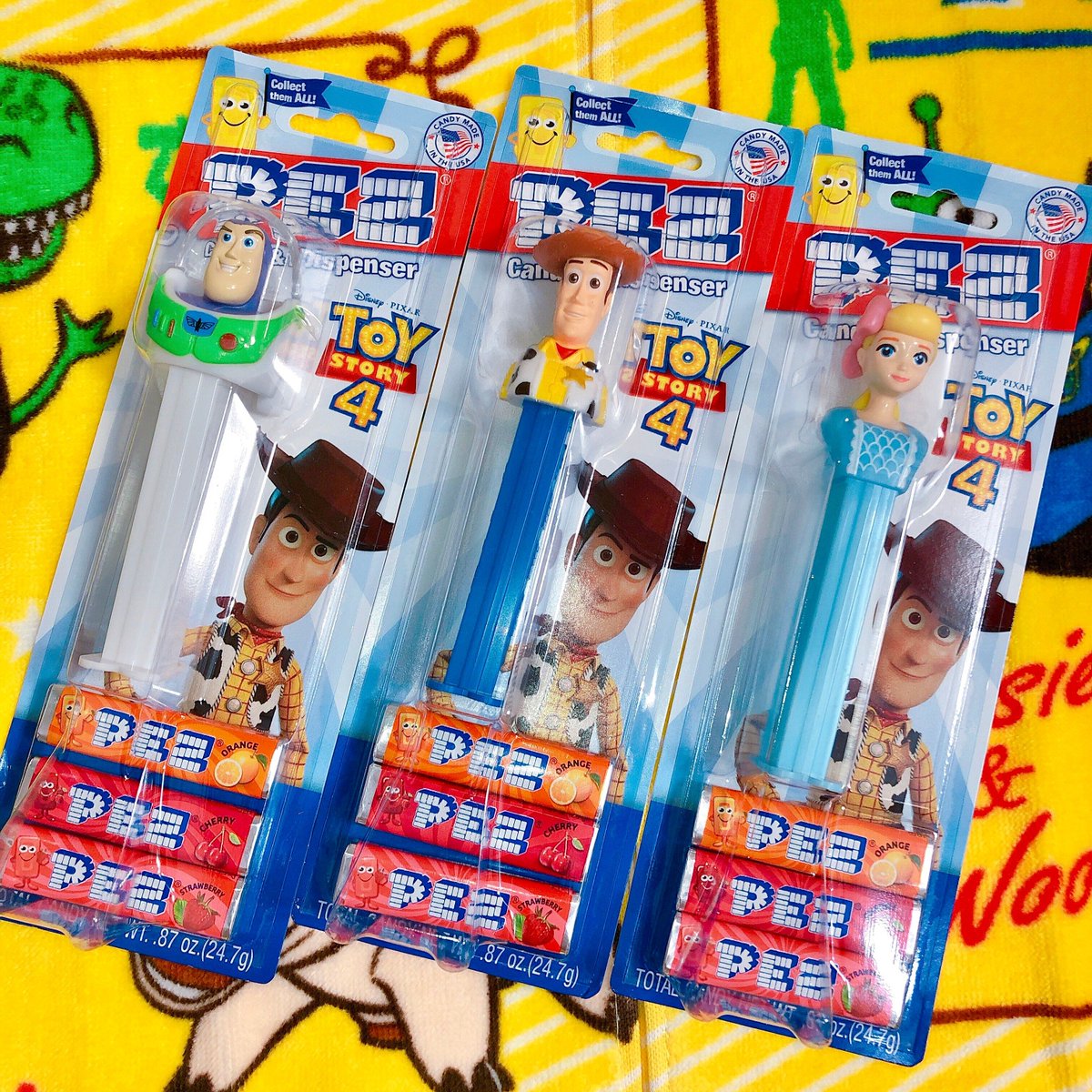 サンキューマート 公式 大人気トイストーリー4のpezが再入荷しました キャラクターは ウッディ バズ ボー の3種類 インテリアとしてお部屋に飾るのもオススメ 他にもたくさんのキャラクターがございます もちろん全品390円 税 店舗販売