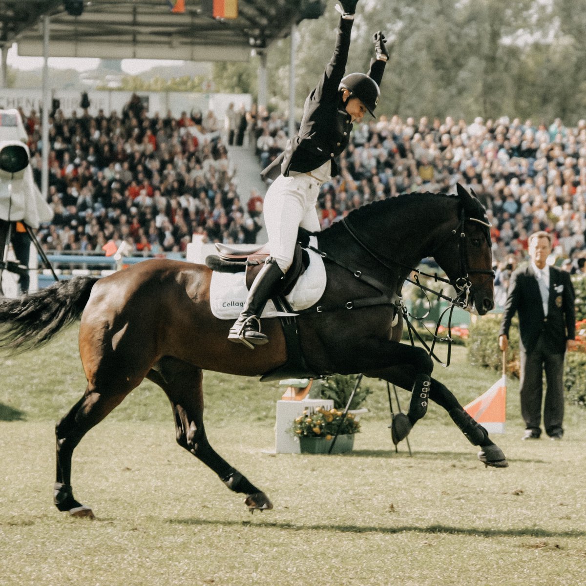 CHIO_Aachen's tweet photo. Schon gewusst? Nur im Pferdesport treten Frauen und Männer auf Augenhöhe an und verdienen das gleiche Preisgeld! So wie #JanneFriederikeMeyer und #MarcusEhning, die beide schon den @ROLEX Grand Prix beim #chioaachen gewinnen konnten! #EqualPayDay @RolexGrandSlam #Rolex https://t.co/zdBn6BOqu9