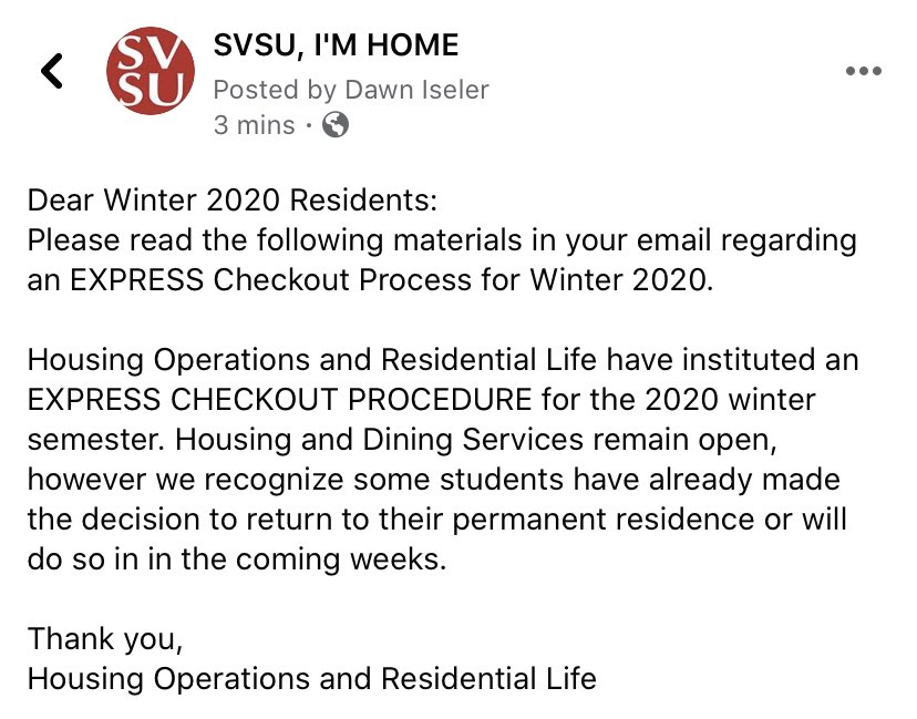 SVSU Housing (@svsuhousing) on Twitter photo 