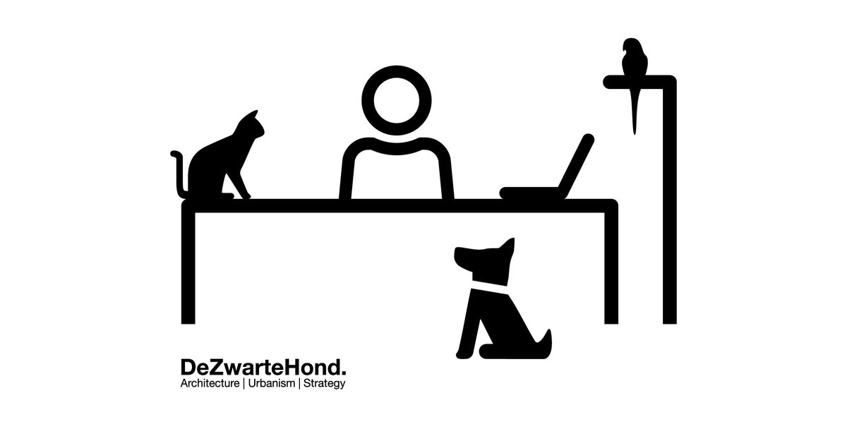 architectenweb's tweet photo. De Zwarte Hond heeft een speciaal 'thuiswerkicoon' ontworpen, te zien in ons artikel over werken vanuit huis met @dezwartehond https://t.co/JylcMyRGWJ https://t.co/AFU4r4WjZl