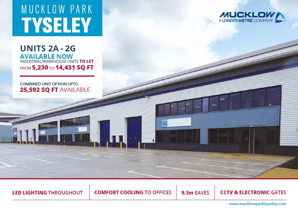 stevejaggersjll's tweet image. On the morning of #Thursday 19th #March I'm in #Tyseley, #Birmingham. If you require #warehouse #industrial #manufacturing space I might have the building for you. We have Mucklow Park, units from 5,230-14,431 sqft and unit 3 Kingpin, 120,595 sqft, let me know if you want to view