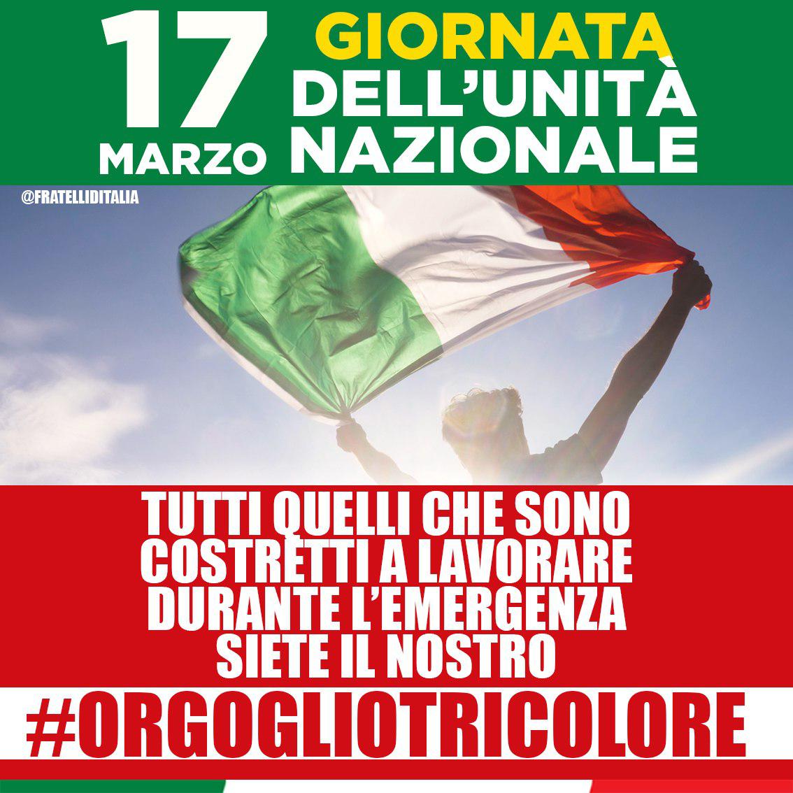 🔵Tutti quelli che sono costretti a lavorare durante l'emergenza: siete il nostro #OrgoglioTricolore
