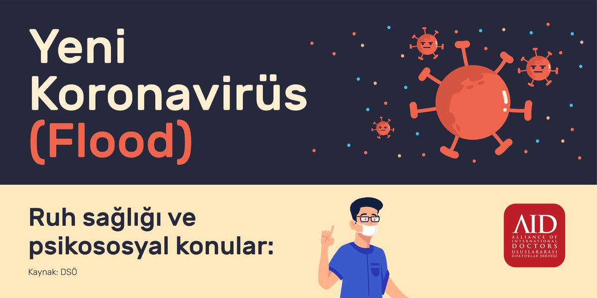 aidoctors's tweet photo. Yeni Koronavirüs Salgını Sırasında Ruh Sağlığı ve Psikososyal Konular: 👉https://t.co/caW5S0KSOg

#COVID19 #koronavirus #Corona https://t.co/GkOy5qd3q9