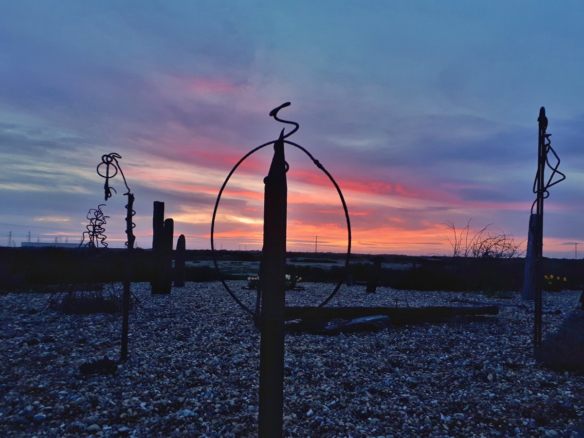 helsburd's tweet photo. I found myself invited to a Prospect Cottage working weekend. Under the direction of Jonny Bruce we reset stones, tidied, and planted till the sun set. It was great to garden such a unique space with a small group of interesting and well waterproofed people. #prospectcottage https://t.co/mlMHCKUFiz