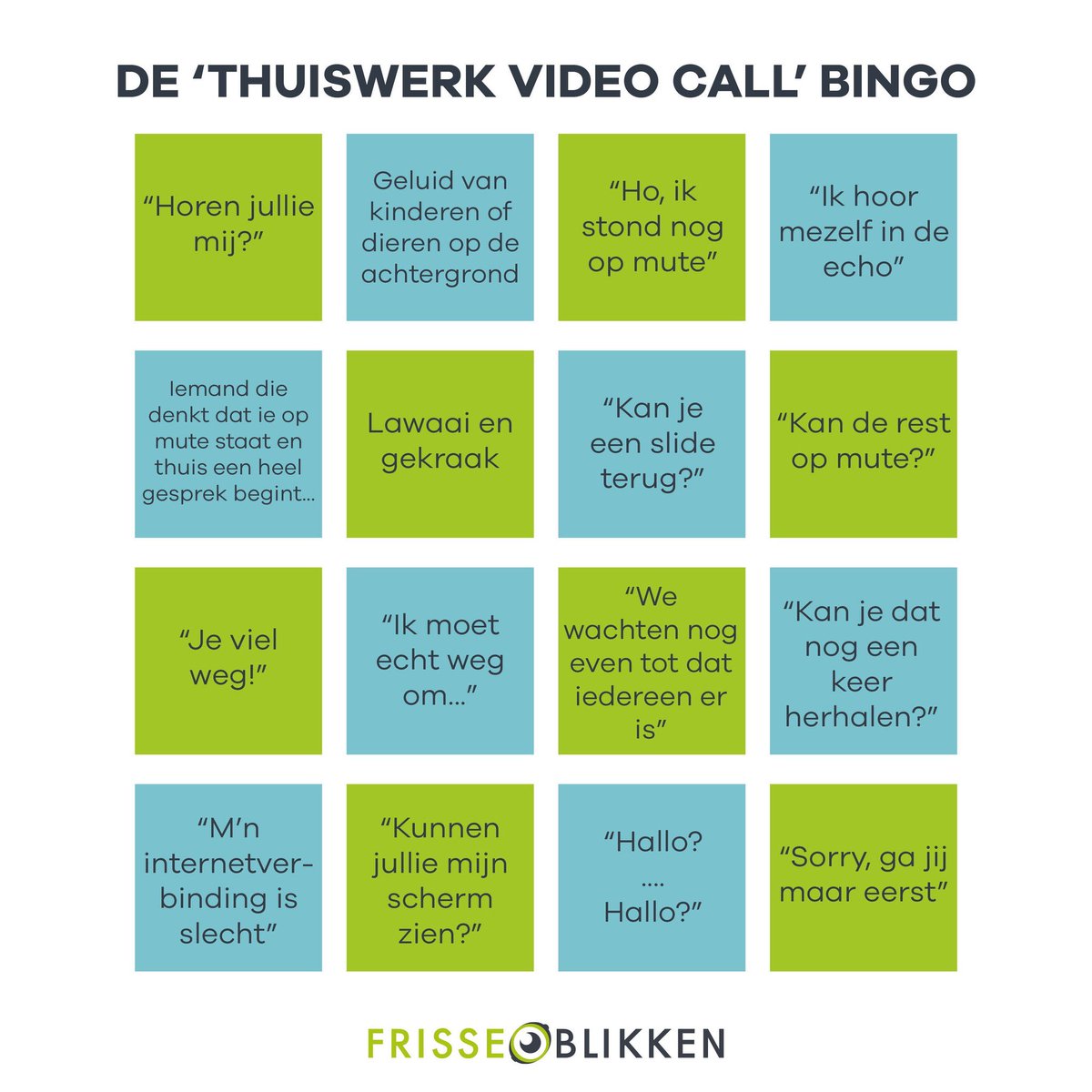 Wij zitten er weer klaar voor vandaag 💻 📞 🏠 ! Hoe snel hebben jullie de bingokaart vol? #denkcoronaom #thuiswerken #wijzijndenieuwegeneratie