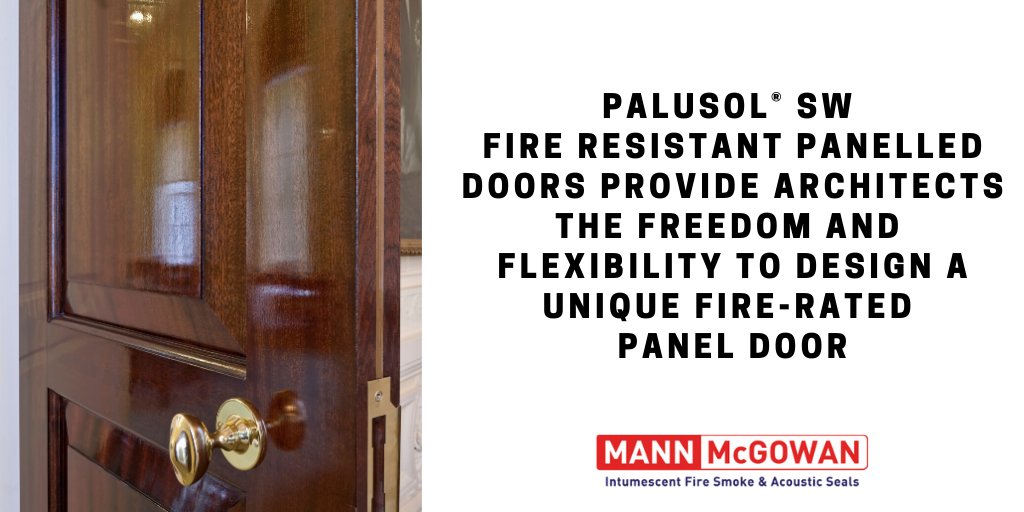 Palusol®SW is a ready-made laminated board specifically designed for #fireresistant doors in flat or raised and fielded configurations. A fully customisable solution brought to you by Mann McGowan bit.ly/2m6UQa7 #firedoors #doors