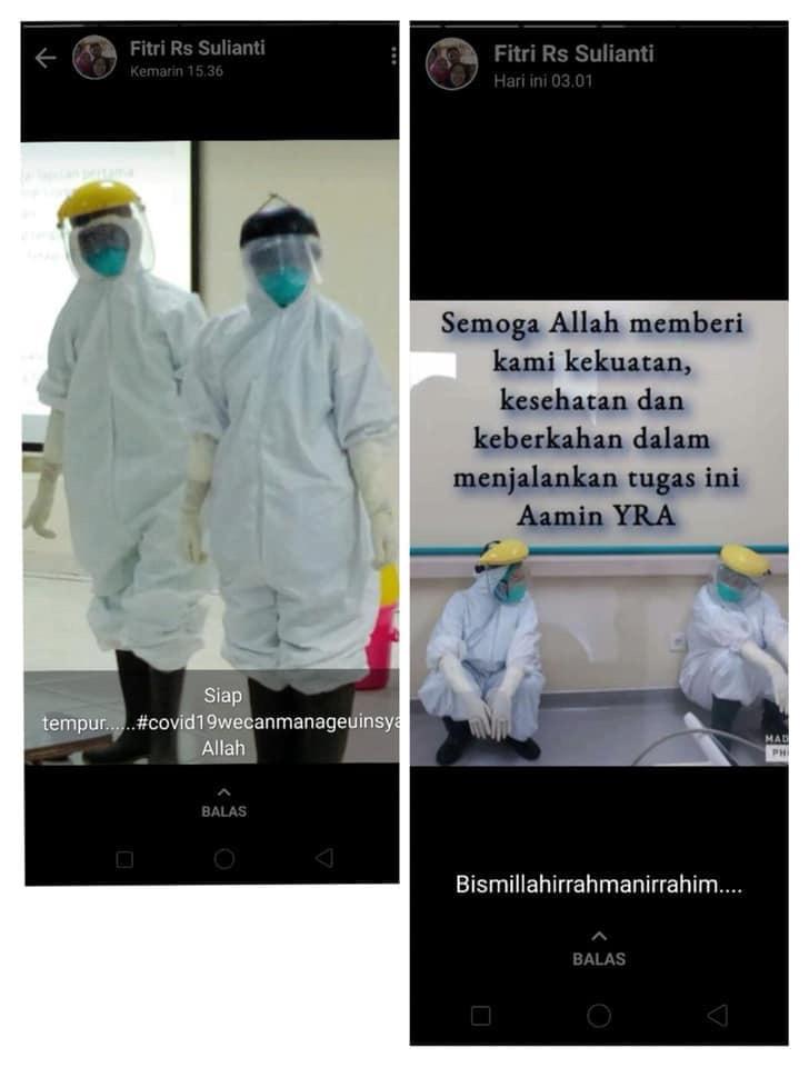 ArthalitaDiah__'s tweet photo. Sungguh mulia jasamu. Semoga pandemi Corona ini segera berakhir. Terima kasih tak terhingga untuk pahlawan kesehatan. https://t.co/Qwxjgk4ex7