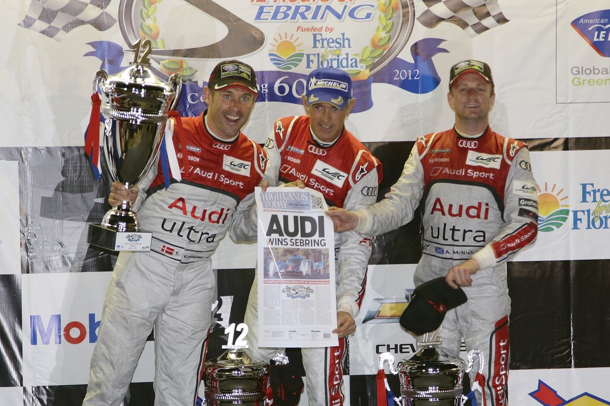 Michelin_Sport's tweet photo. #TBT 8⃣ years ago, at Sebring (Florida, USA), on March 17, 2012, Audi and @Michelin won the 1st ever round of the FIA World Endurance Championship (@FIAWEC) with McNish/Kristensen/Capello

#MichelinWEC #PerformanceMadeToLast https://t.co/qUJXshRAyV