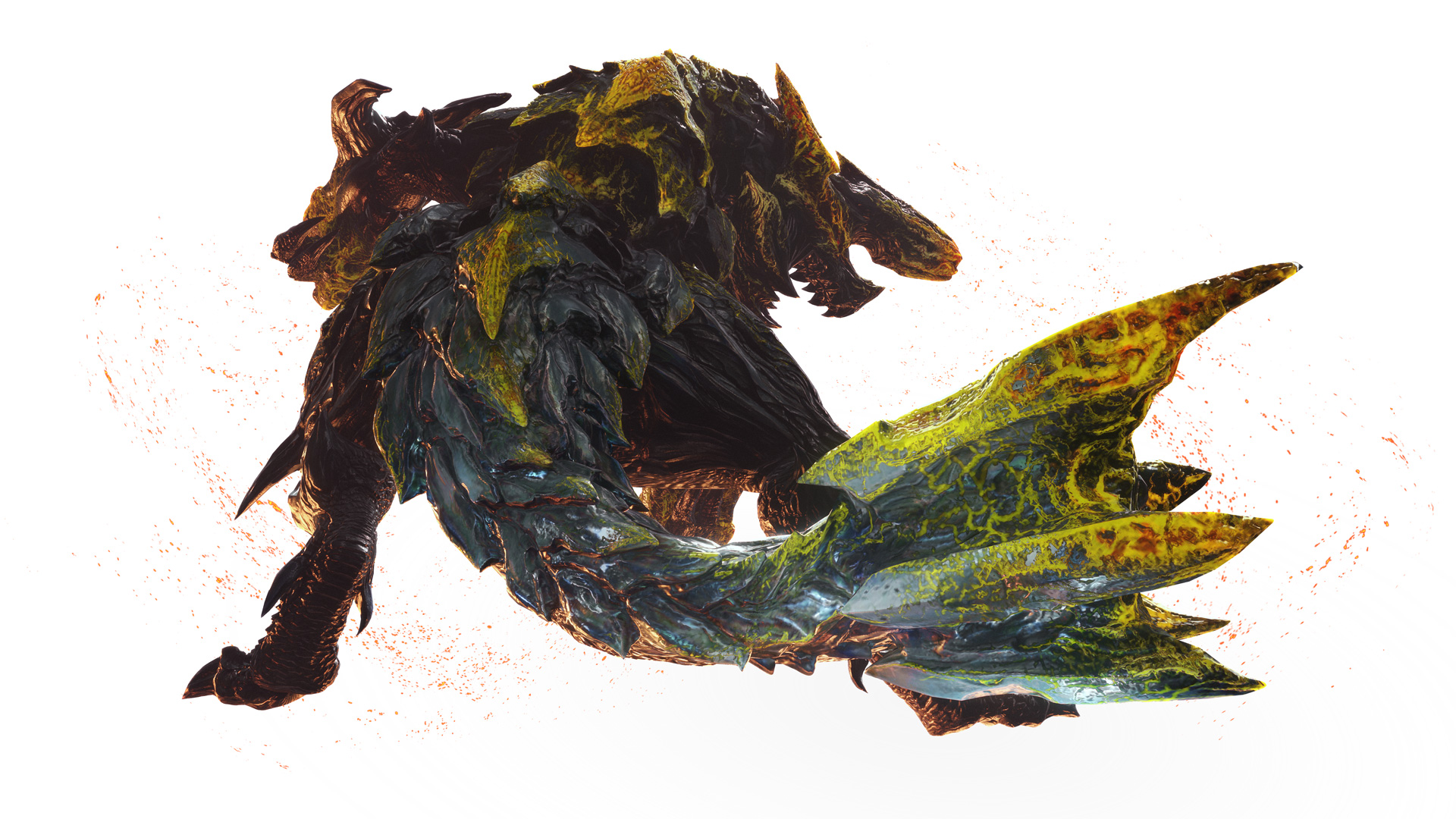 モンスターハンターワールド アイスボーン公式 年3月23日 月 配信予定 無料大型タイトルアップデート第3弾 追加モンスター 猛り爆ぜるブラキディオス 通常種より一回り大きな体格を持つ 砕竜の特殊個体 部位に付着した粘菌は時間経過で活性