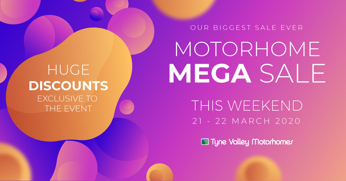 🔥 We are hosting the biggest motorhome sale event, EVER! 🔥 The Mega Sale! - Newcastle this weekend 21-22nd March. All offers are exclusive to the event. For more information visit: ow.ly/ONQY50yNFcw #leisure #fun #adventuretravel #vanlifediaries