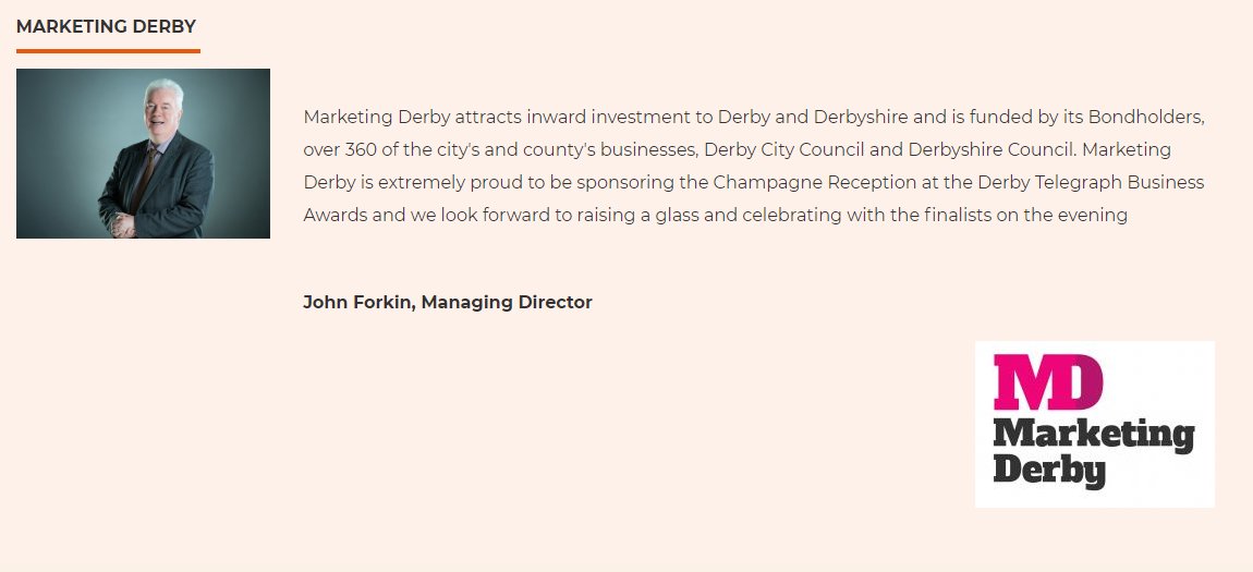DLBizAwards's tweet photo. We are happy to announce @MarketingDerby are sponsoring this years awards! #DLBA2020 https://t.co/ncS5RCNtq6