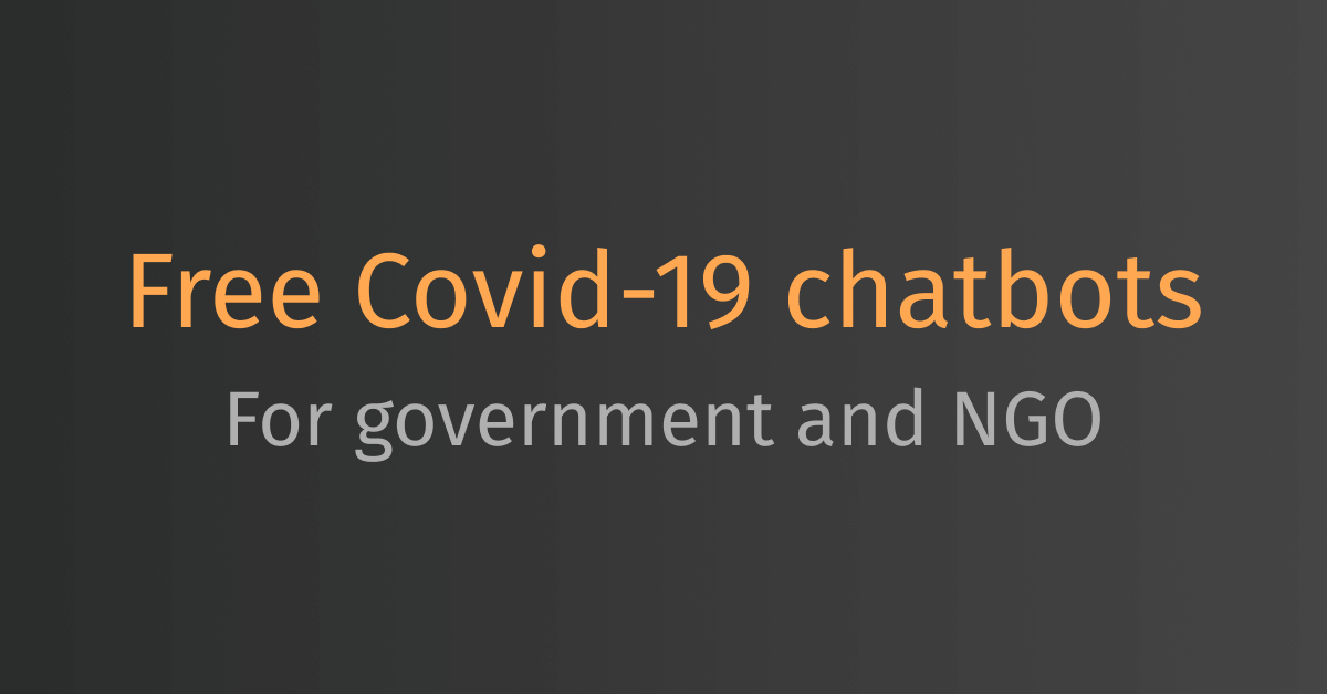 Twyla_AI's tweet photo. Twyla is offering FREE onboarding and unlimited use of our Canvas application and chatbot platform for any government organisation or NGO seeking to provide information to the public and unburden the phone lines that have been set up.
#CoronavirusOutbreak #chatbots https://t.co/dsjNKXgcAy