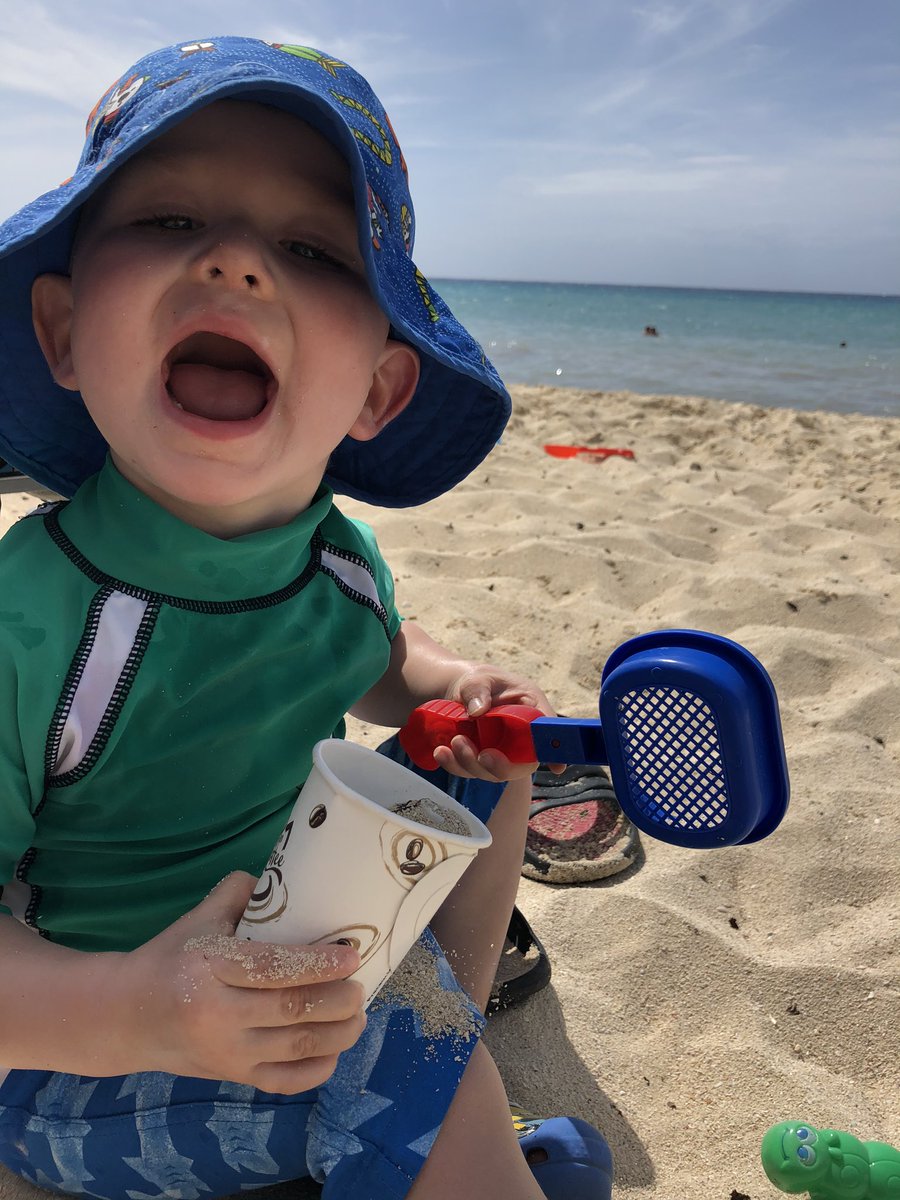 Enjoy the little things when playing in the sand made you this happy. #familytime #takecareofoneanother