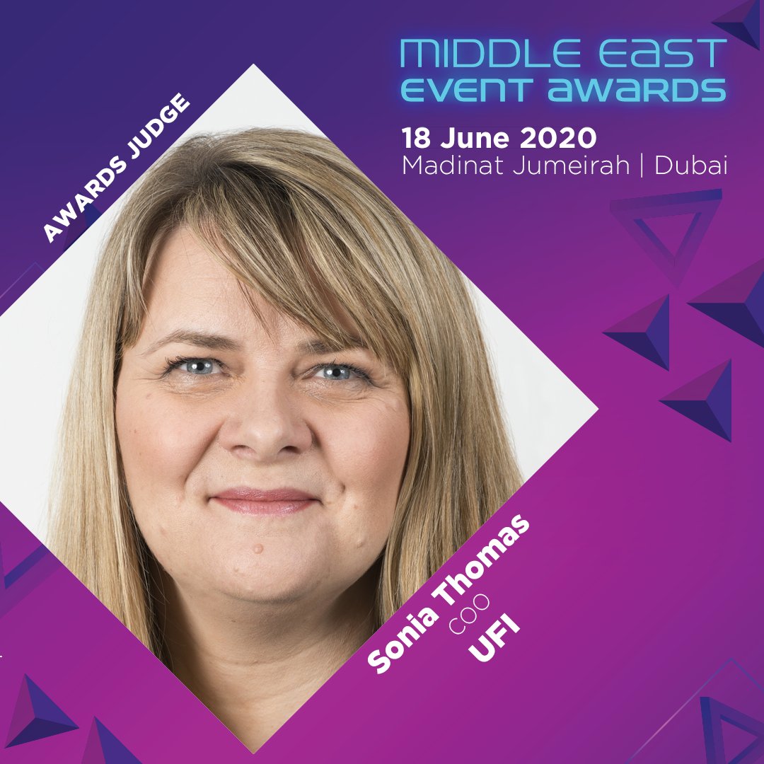 MEeventshow's tweet photo. Sonia Thomas, COO, @UFILive will be scoring your entries for the #EventShow Awards this year. Have you submitted your award nomination yet? https://t.co/OjxUl0KhDN https://t.co/bjq7niwDwf