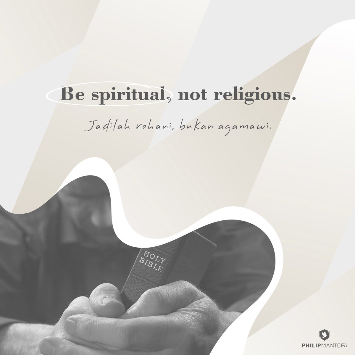 philipmantofa's tweet photo. Be spiritual, not religious.
.
Jadilah rohani, bukan agamawi.

#amsalkehidupan
#proverbsforliving https://t.co/7sKhts9vxQ