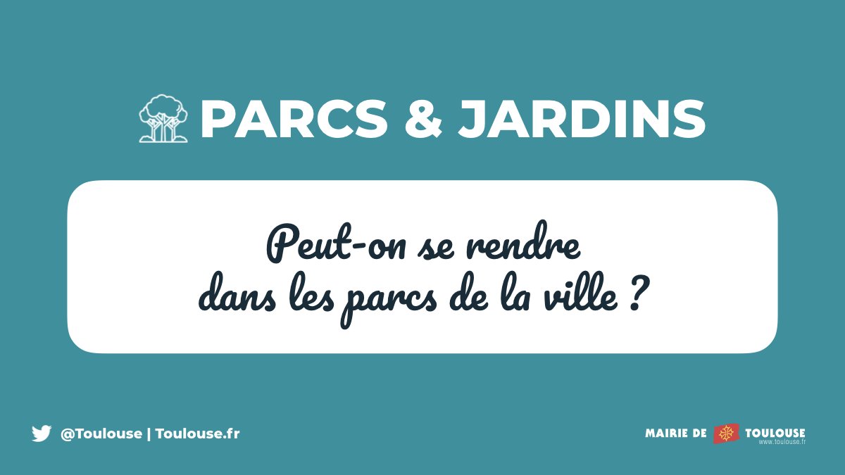 Toulouse's tweet photo. TOUS les parcs et jardins sont désormais fermés depuis aujourd'hui, mardi 17 mars 12H00 et ce jusqu'à nouvel ordre. https://t.co/hEn3i8RsAk