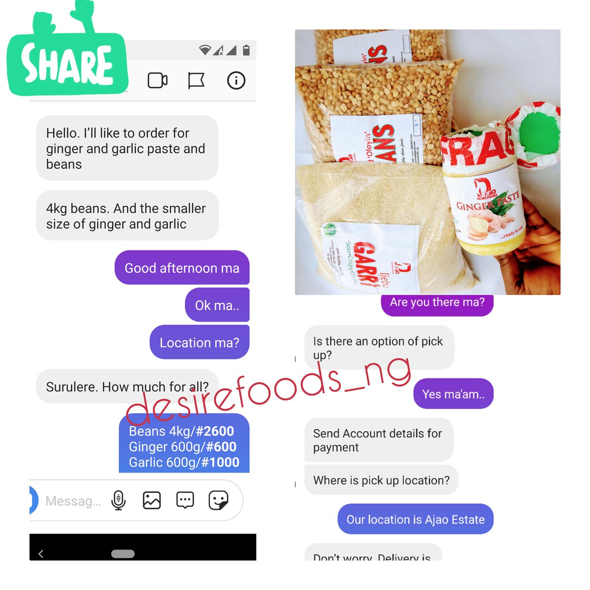 Desiresrestura1's tweet photo. @desirefoods, what you see is what you get..We make cooking easier by providing HEALTHY food stuff and spices.
.
.
.
To place an order, send us a DM or call:09059754144

IG: @desirefoods_ng
#gingerpaste
#delivery
#healthy
#stayhomechallenge 
#cookingwithease
#lekkiwives
#foodstuf https://t.co/NzGahQoWfm