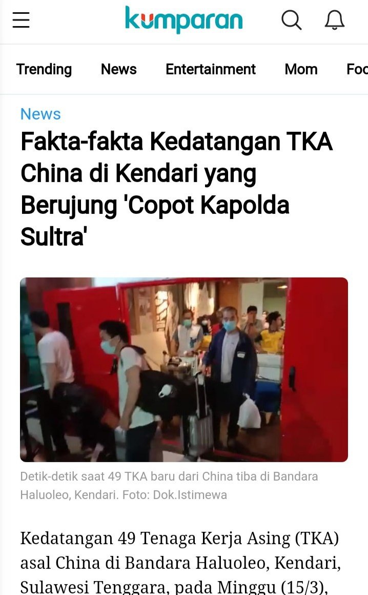 RahmatsyahTel's tweet photo. @karniilyas @ILCtv1 Yth : Pak @karniilyas
Tolong ditanyakan adanya kekisruhan perbedaan statement antara Polisi &amp; Kemenkumham soal TKA CINA di Kendari..? #CopotKapoldaSultra
#ILCProKontraLockdown
https://t.co/IBDE1YEHHL https://t.co/0B3E4aO7ZE