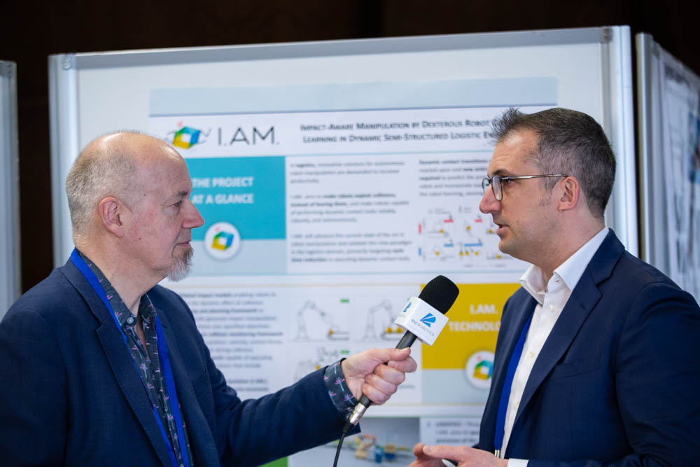 During the European Robotics Forum (ERF) in Malaga, the I.AM. project's coordinator Alessandro Saccon provided the essence of impact-aware robot manipulation and discussed its practical implications for logistics

#robotics #logistics #manipulation #H2020