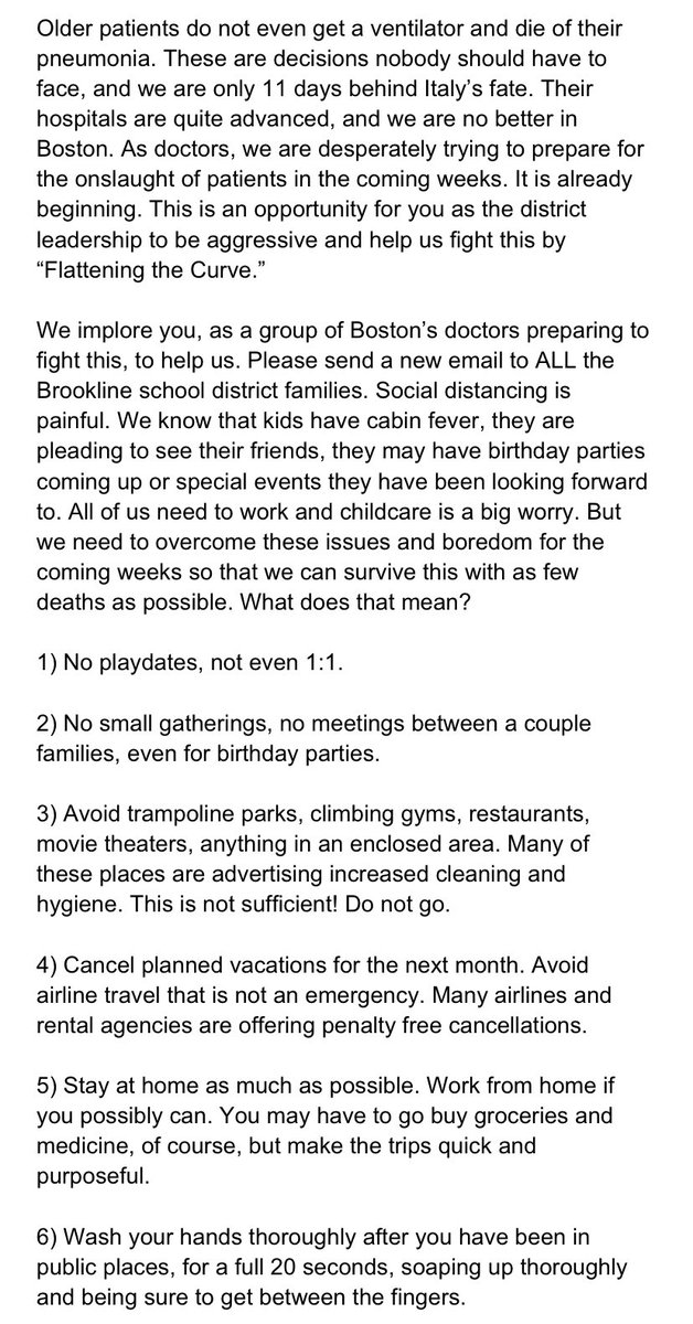 MikeConnollyMA's tweet image. ATTENTION BOSTON MEDIA: Cancel all your regular programming and focus entirely on instructing the public on how to limit transmission of #COVID19. Having someone sit at a desk and read this letter from local physicians would be a good start. #ShelterInPlace
