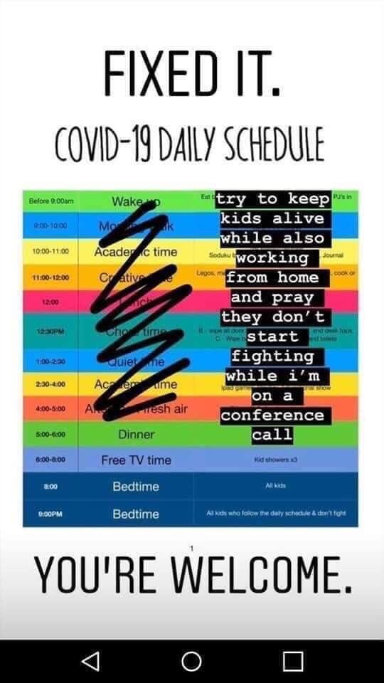 This is the reality for families. Everyone is doing their best❤️ 
God speed!