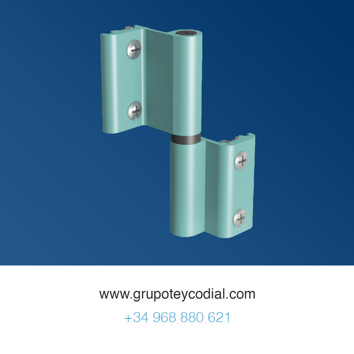 grupoteyco's tweet photo. #BISAGRA BD46-”FI” La más rápida del lugar.⁣
⁣⁣⁣⁣Nuevo diseño adaptado a cualquier sistema cámara europea⁣
⁣⁣Robusta⁣ Medidas exterior 100mm
⁣⁣⁣Montaje rápido y sencillo⁣
⁣⁣Diseño de pletinas dentadas, dos versiones de zamak y acero inoxidable
⁣⁣Resistente https://t.co/ygwiz0gwps