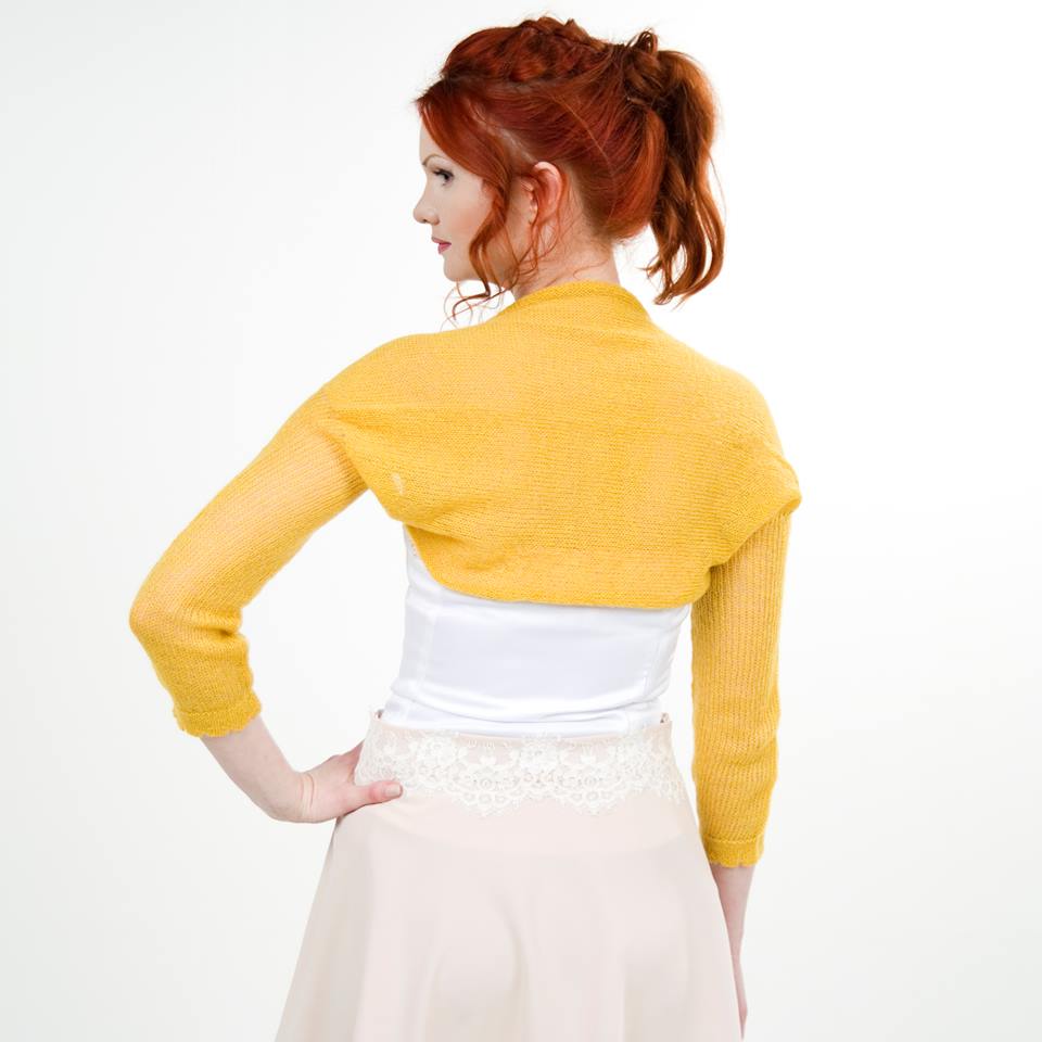 mustard bolero jacket