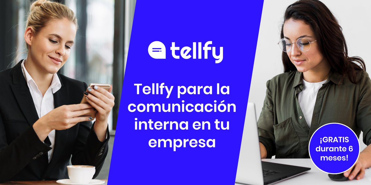 La pandemia COVID-19 nos obliga a cambiar la forma de trabajar y comunicarnos. Utiliza Tellfy para la comunicación interna en tu empresa. ¡GRATIS durante 6 meses!

Descárgate la app y empieza a utilizarla hoy mismo: tellfy.com/es/promo-luche…

Más información en hola@tellfy.com
