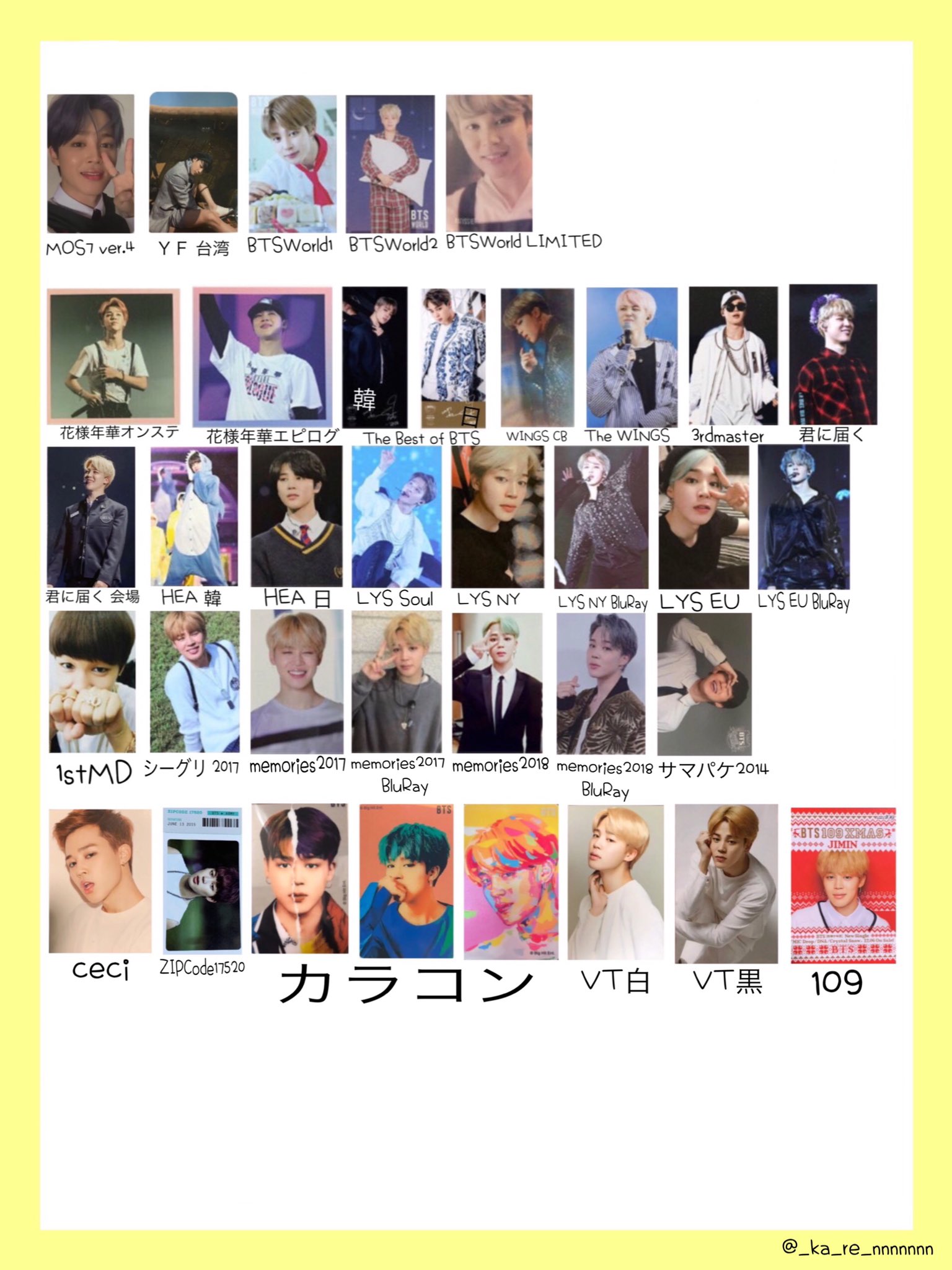 BTS JIMIN Love Yourself World Tour NEW YORK DVD Official