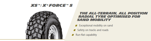 XS is a sand tyre so not particularly relevant to this specific discussion, but of relevance when we think about MENA users and a globally deployable force that may have to deploy at short notice to such regions.