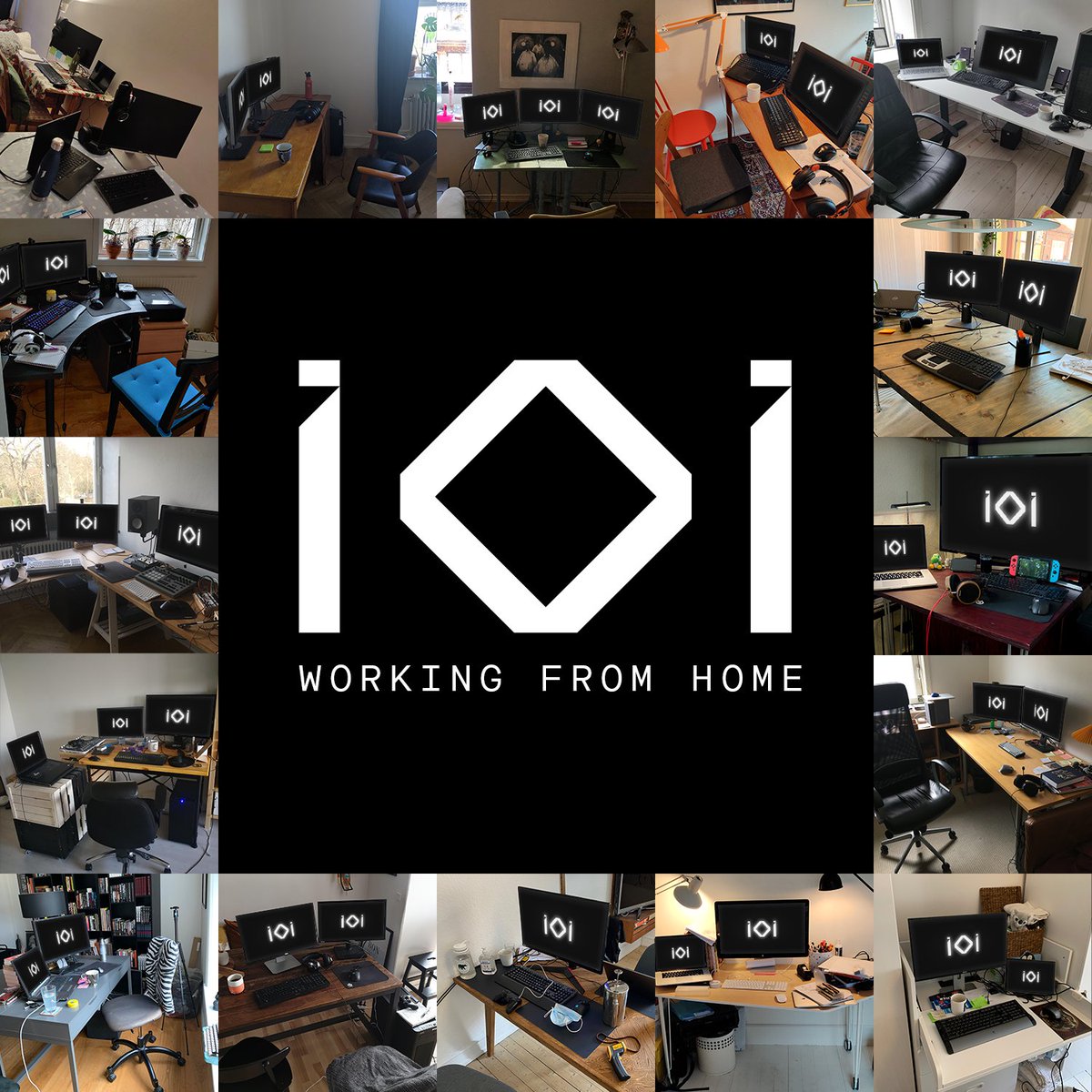 IOInteractive's tweet photo. IOI working from home 💪 https://t.co/YnFpADUNcP