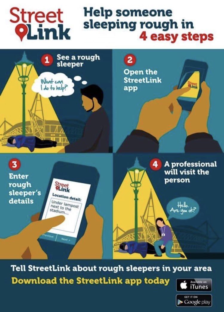 If you are worried about the impact of #coronavirus on homeless people, let <a href="/Tell_StreetLink/">StreetLink</a> know. Follow the steps here streetlink.org.uk