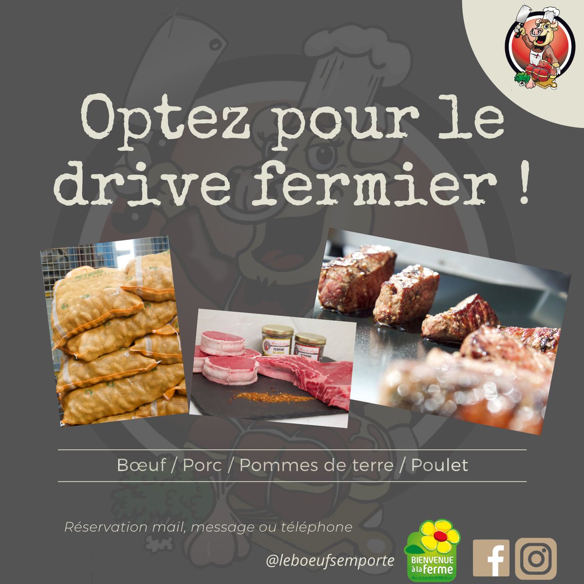Parce que même pendant le #Confinementotal il faut manger, les #agriculteurs se décarcassent pour vous proposez des solutions. 
Parce que c'est aussi ça les circuits courts ! 
#local #Fierdenotremetier