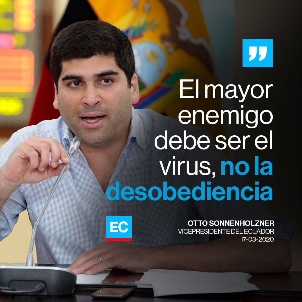 El vicepresidente Otto Sonnenholzner señala que quienes no respeten las medidas dispuestas por el Gobierno para prevenir más contagios de covid-19 serán sancionados con hasta tres años de cárcel » bit.ly/viceCvid