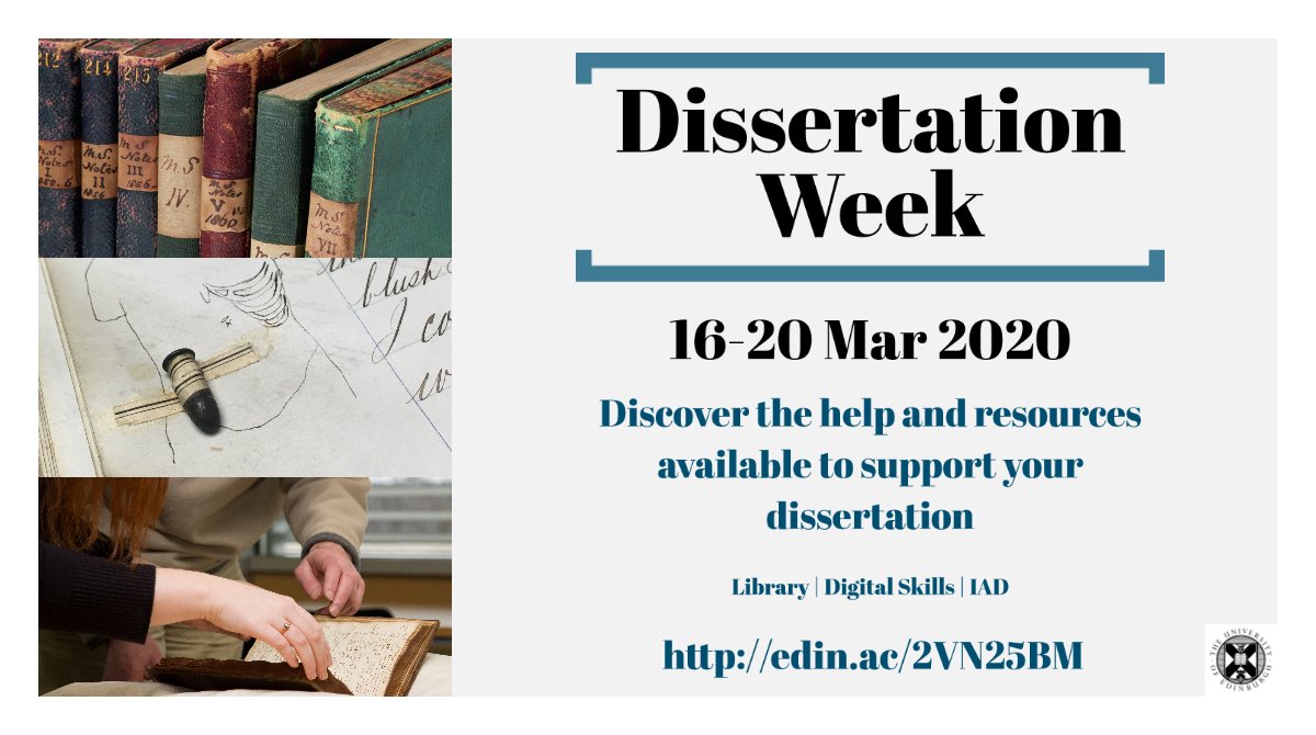 EdUniLibraries's tweet photo. Thank you to @ProQuest, @galecengage and @AdamMatthewGrp for the #DissertationWeek webinars they provided this afternoon for our students at short notice. This was very much appreciated π We hope to be able to share slides and/or recordings soon at https://t.co/sc4QhqA5mv https://t.co/PVe7EW2qTr