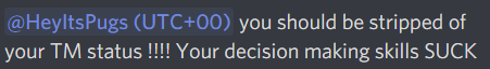 PoGotroncdarbre's tweet photo. @PopJordie @IAmSamehada If you TM a pokemon at all it counts as a change to your battle team. Contact the Arena if you need clarification. There was no rematch because you broke the rules and were given a game loss, it wasn't a dispute.
You were banned for language like https://t.co/WKGZcKpTIf