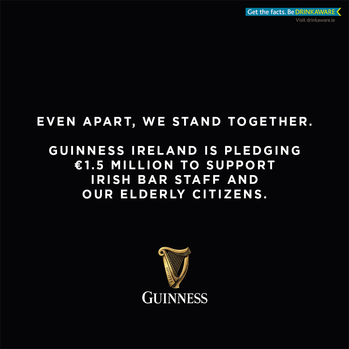 Guinness_Global's tweet photo. We’re pledging our support to those communities affected by Covid-19 in Ireland, in partnership with the @LVADublinPubs, @VFIpubs and @ALONE_IRELAND. https://t.co/GiwH1GWoEi