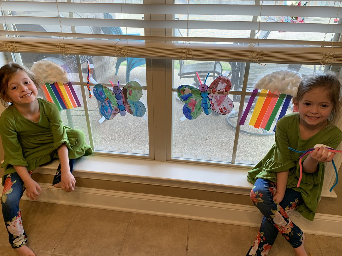 WilroyCrystal's tweet photo. Day 2 of our virtual challenge...wear green and create a work of art. @TweetDCS_HES https://t.co/NHMdmGnMOR