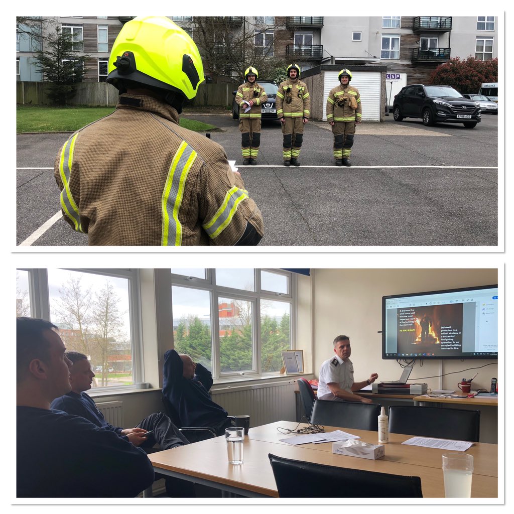 Station Commander <a href="/borehamwoodfire/">Borehamwood Fire</a> giving a lecture to Red Watch today about advancements in high rise strategies. Later, future leaders are being created with firefighters taking standard drills.

@HWH_CFS <a href="/niff14019/">PeteMcNiff</a>
  @danno5764
  <a href="/hertsFRScontrol/">Herts Fire Control</a>  <a href="/davethomas0404/">david thomas</a>  
@GC_Bristow