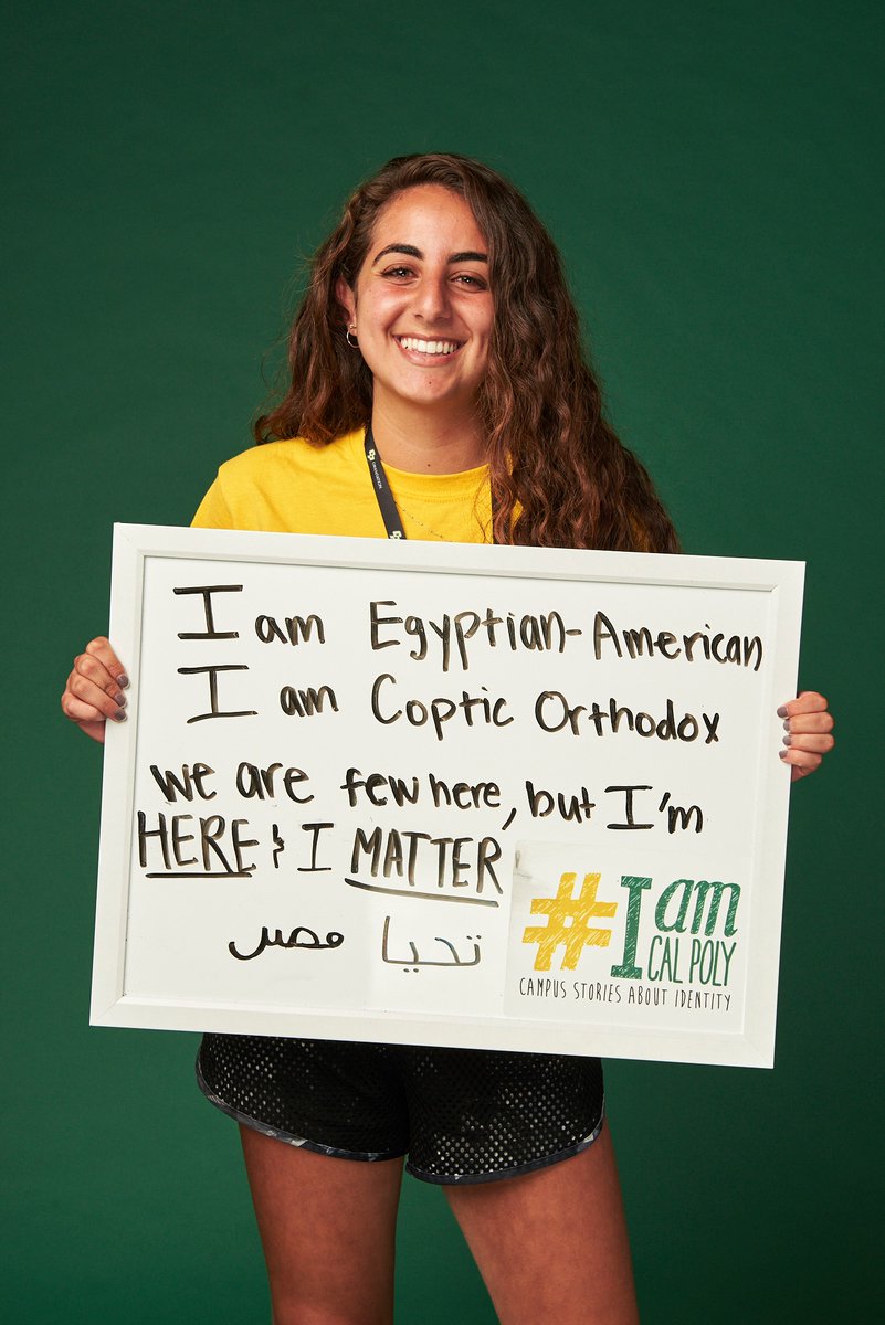 I am Egyptian-American
I am Coptic Orthodox
we are few here but I'm HERE &amp; I MATTER
#IamCalPoly #CalPolyProud