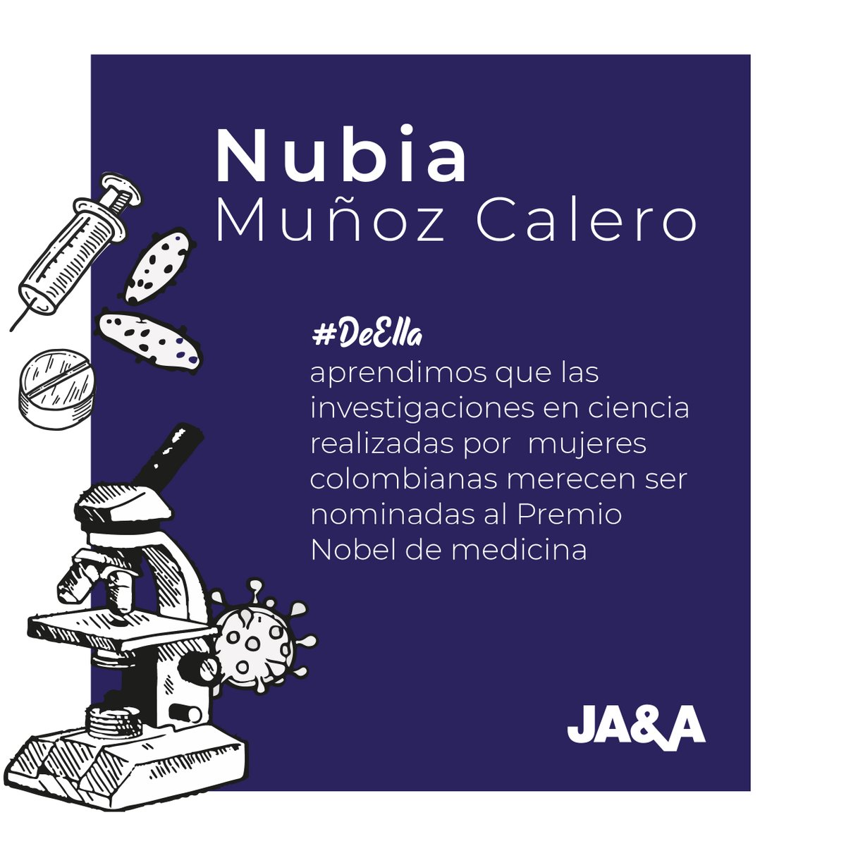 Arteaga_Latam's tweet photo. #DeElla💉📜 Sus 30 años dedicados a la investigación del #Papilomahumano llevaron a esta colombiana a ser reconocida a nivel mundial.
Conozca a Nubia Calero fue nominada al Premio Nobel de medicina en el 2008. ➡ https://t.co/WT3xUOSUZW https://t.co/rvkdjK8B9L