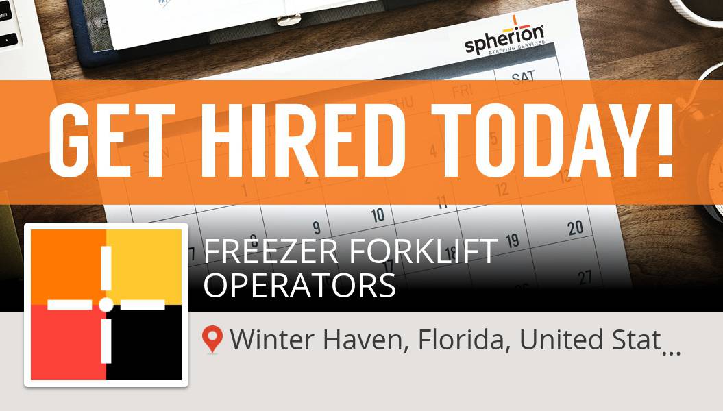 Spherion Lakeland On Twitter Freezer Forklift Operators Needed In Winterhaven At Spherionstaffinglakelandflorida Apply Now Job Https T Co S9llbsjghe Https T Co Rkbdv97fvc