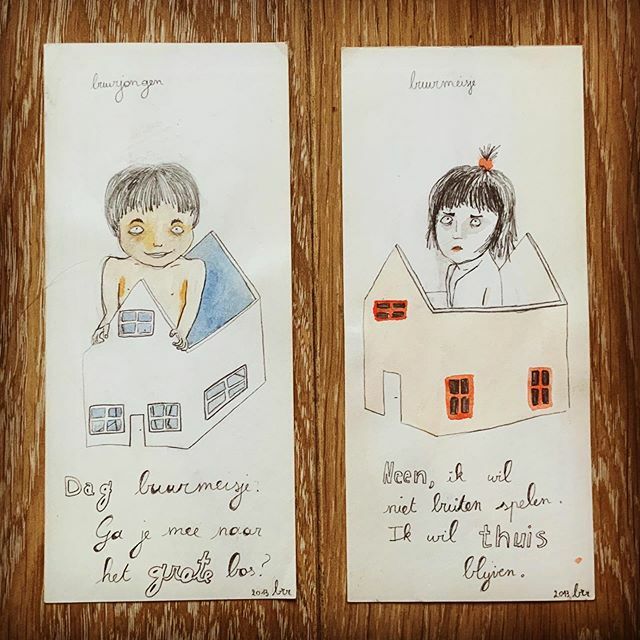 Stay home lovely people! - Neighbour-boy “hey neighbour-girl, do you want to go to the forest with me?”
- Neighbour-girl “No, I dont want to play outside, I want to stay home”

Old drawing that fits the current times!